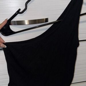 Black One-Shoulder Top